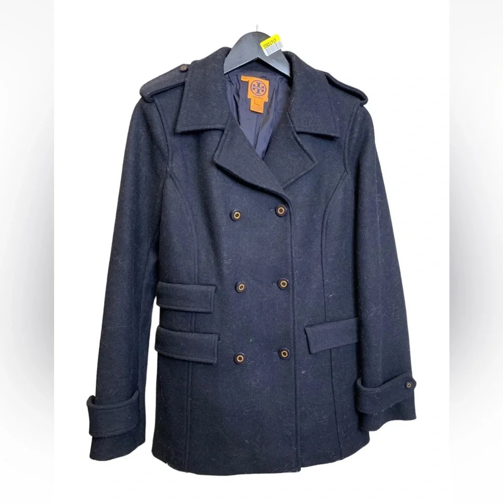 Tory Burch Navy Blue Pea Coat